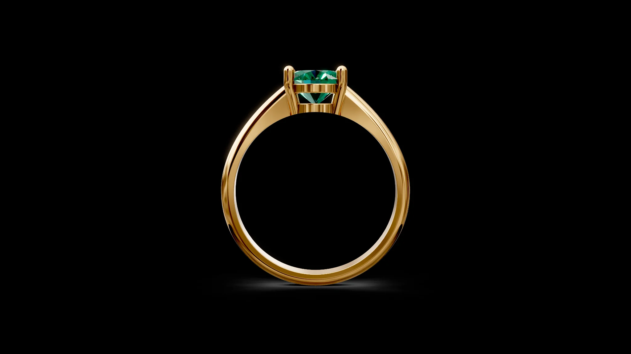 Oval Gemstone Ring 