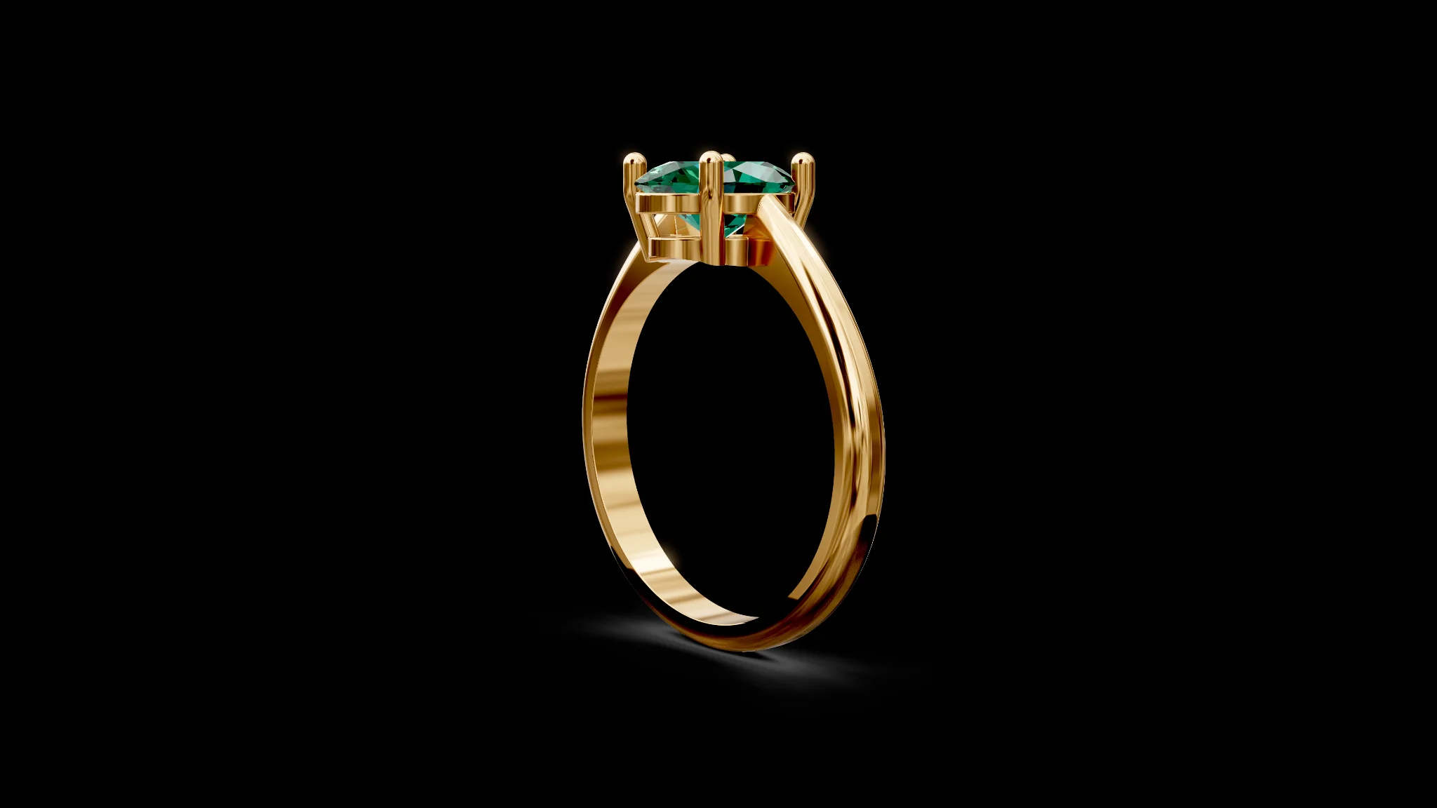 Oval Gemstone Ring — view 4