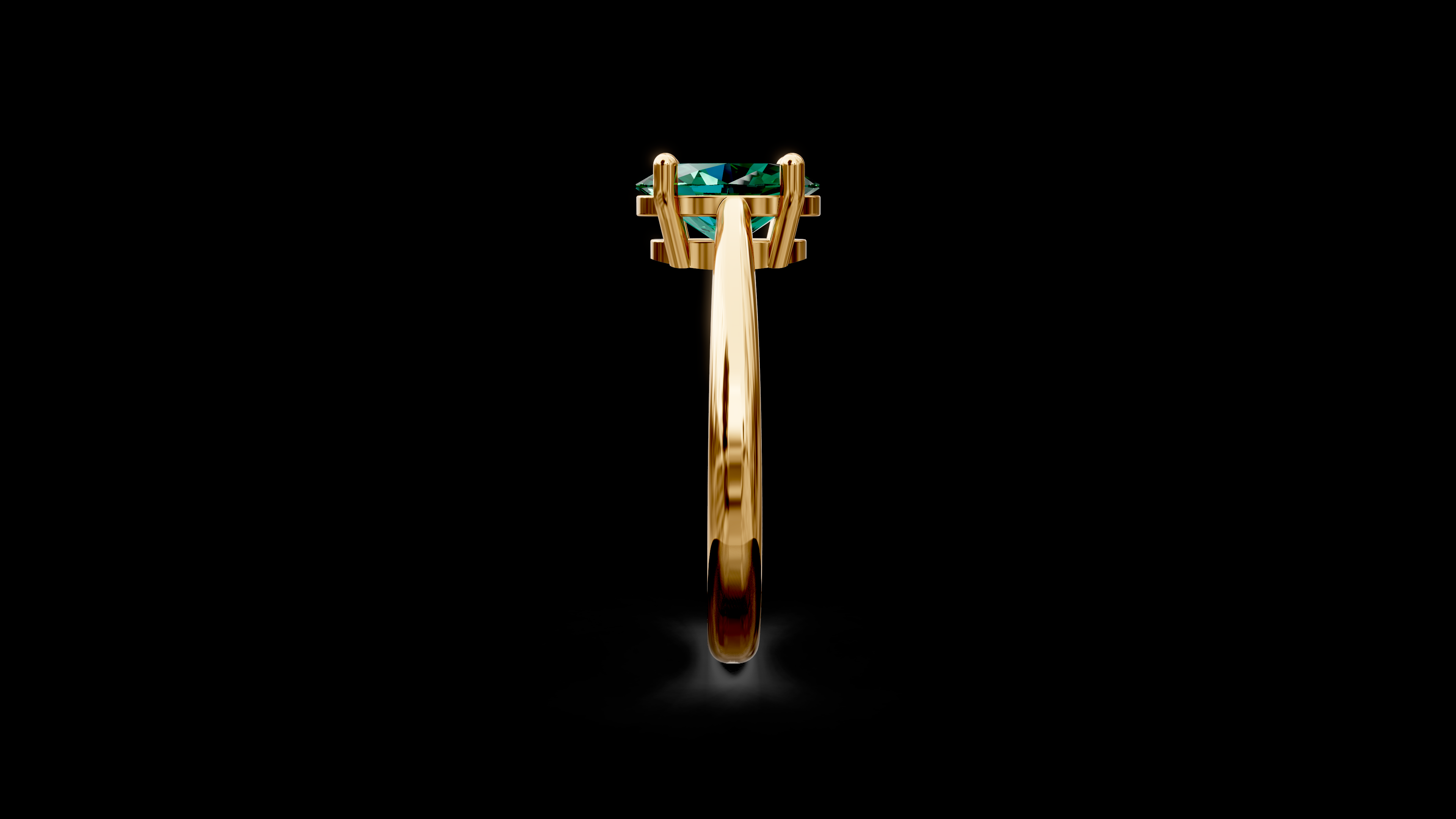 Oval Gemstone Ring — view 3