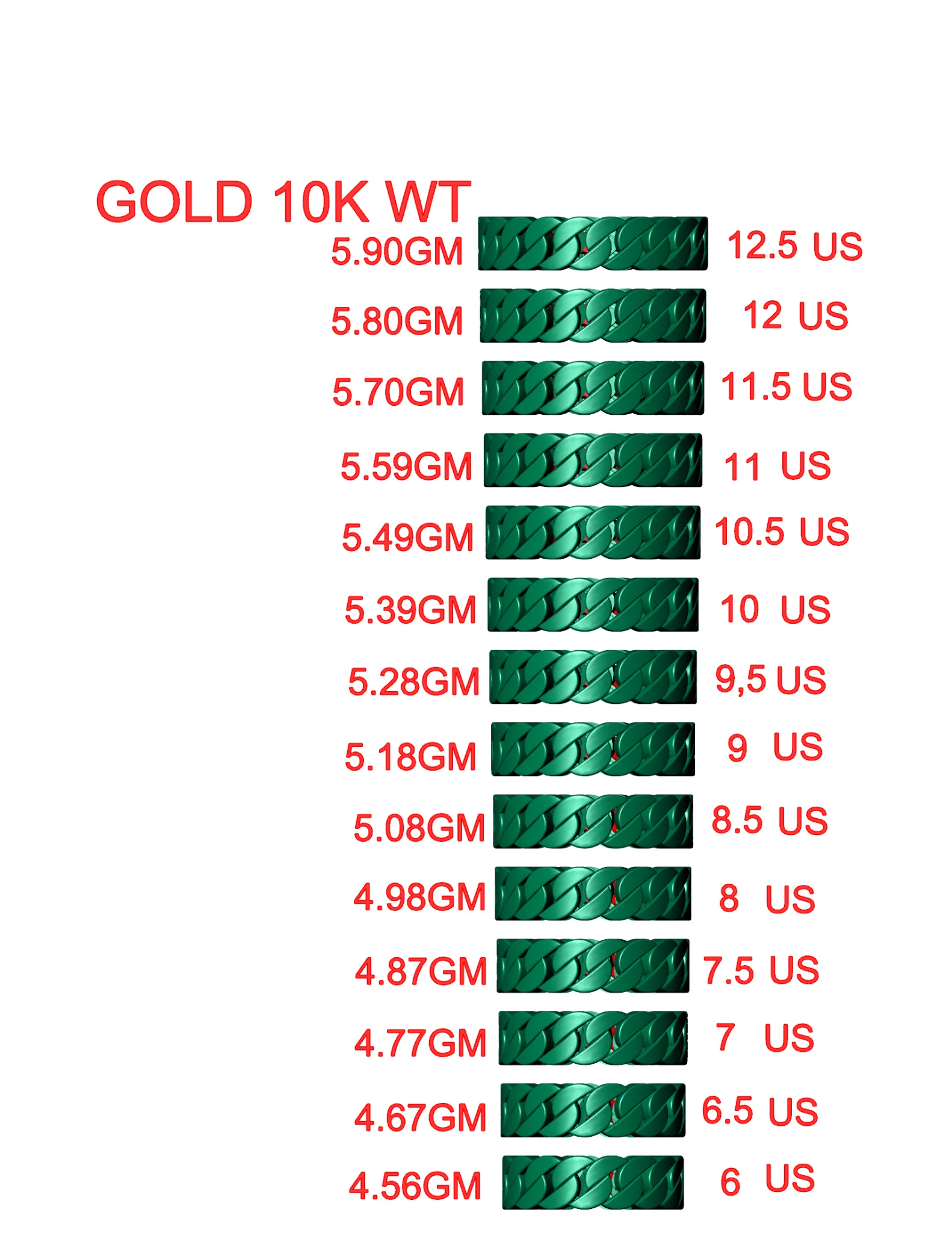 82 Size MIAMI CUBAN LINK RING JEWELRY — view 2