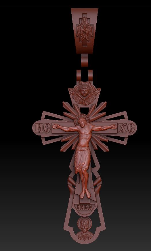 Elegant Christian Cross Pendant — view 2