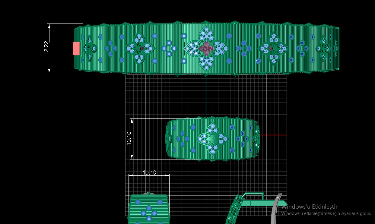 Complete set with tree bark pattern — view 8