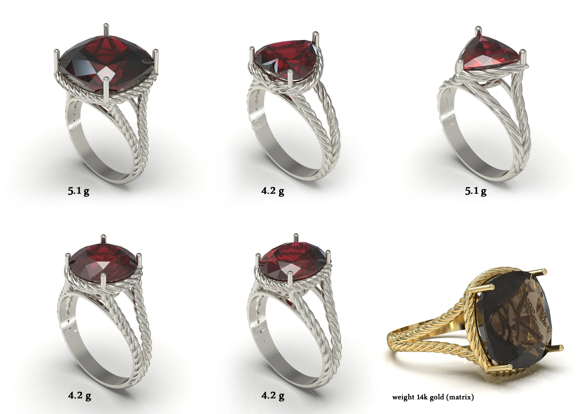 Solitaire Ring Women Delicate 3D Print — view 2