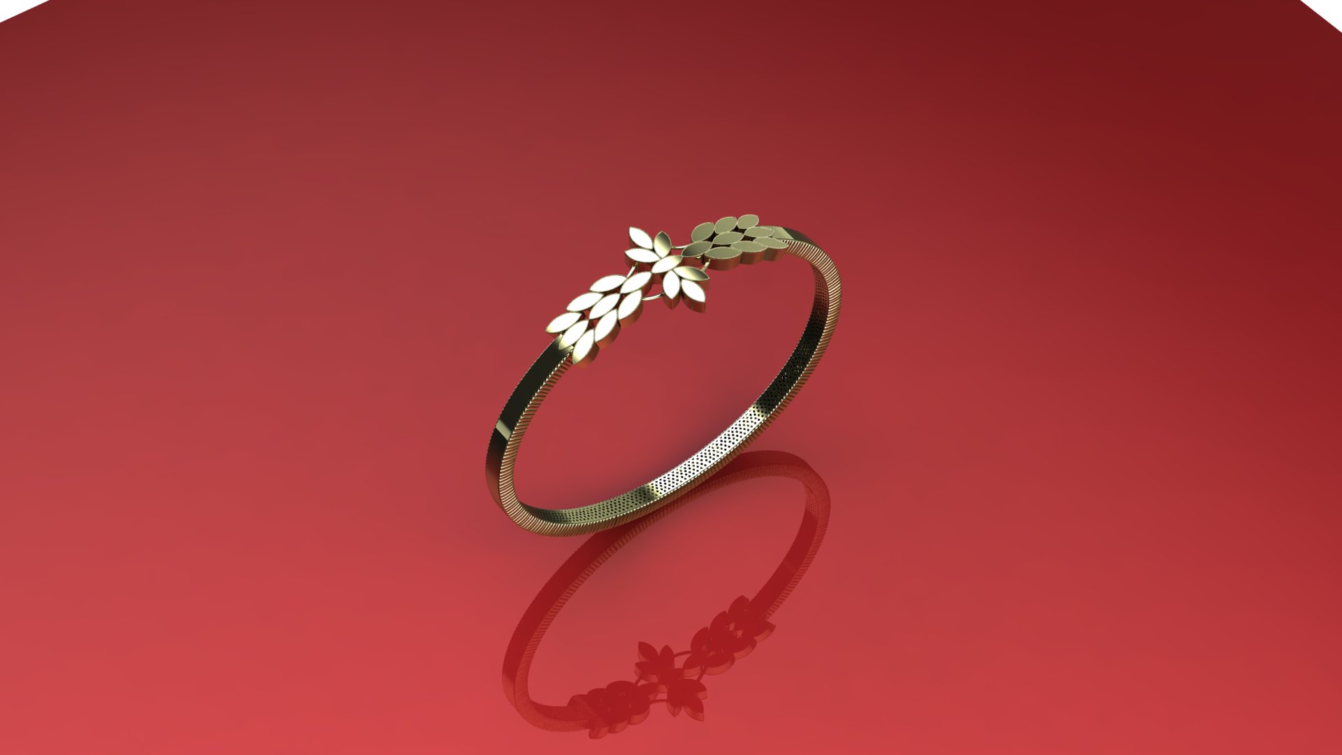 Elegant Abstract Gold Bracelet Design — view 7