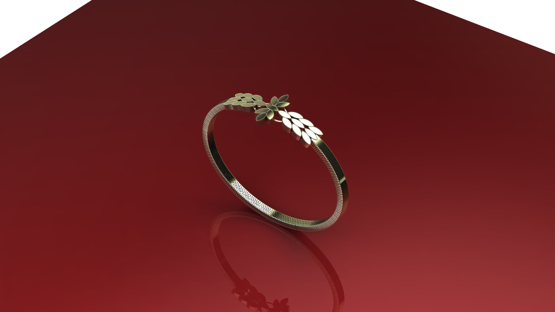 Elegant Abstract Gold Bracelet Design — view 4