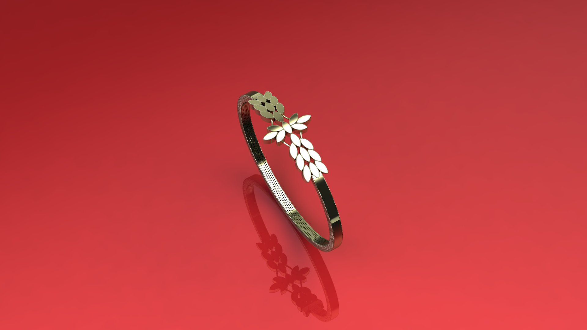 Elegant Abstract Gold Bracelet Design — view 5