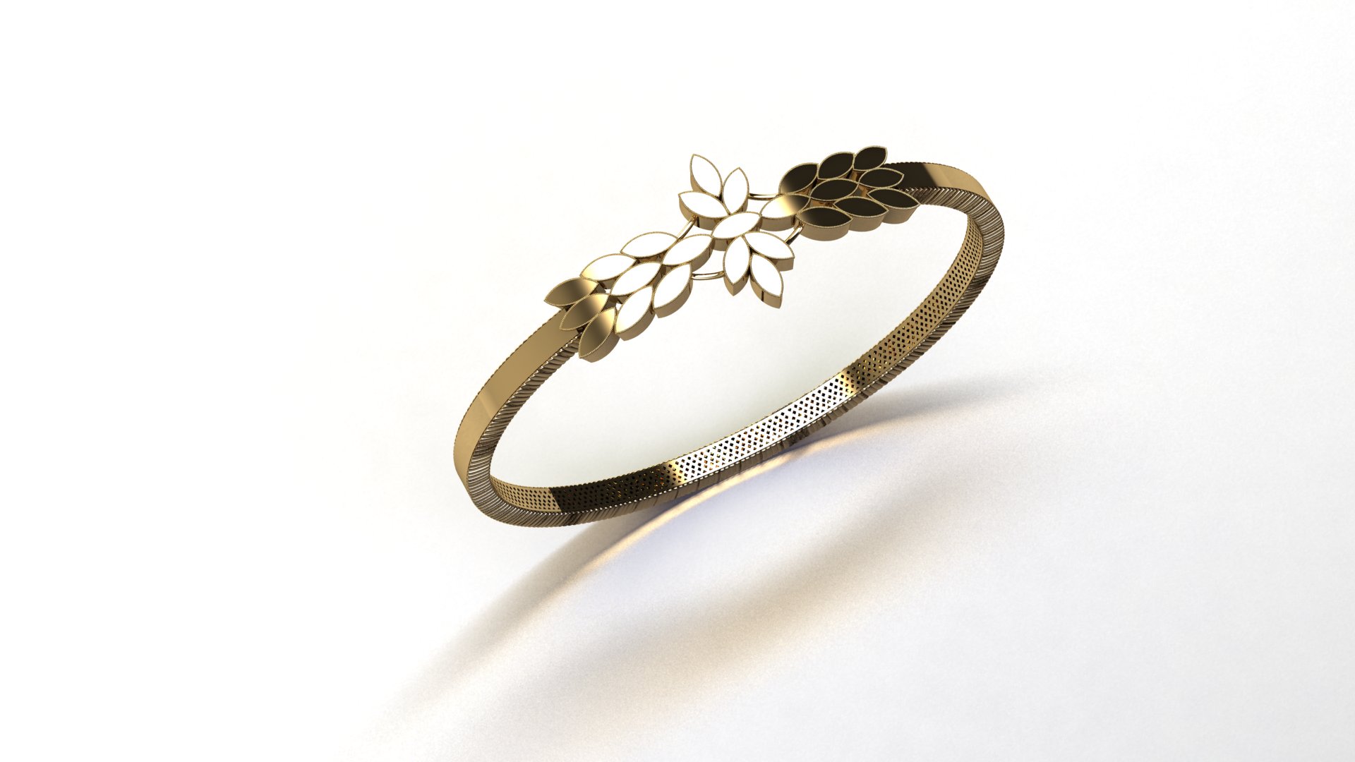Elegant Abstract Gold Bracelet Design