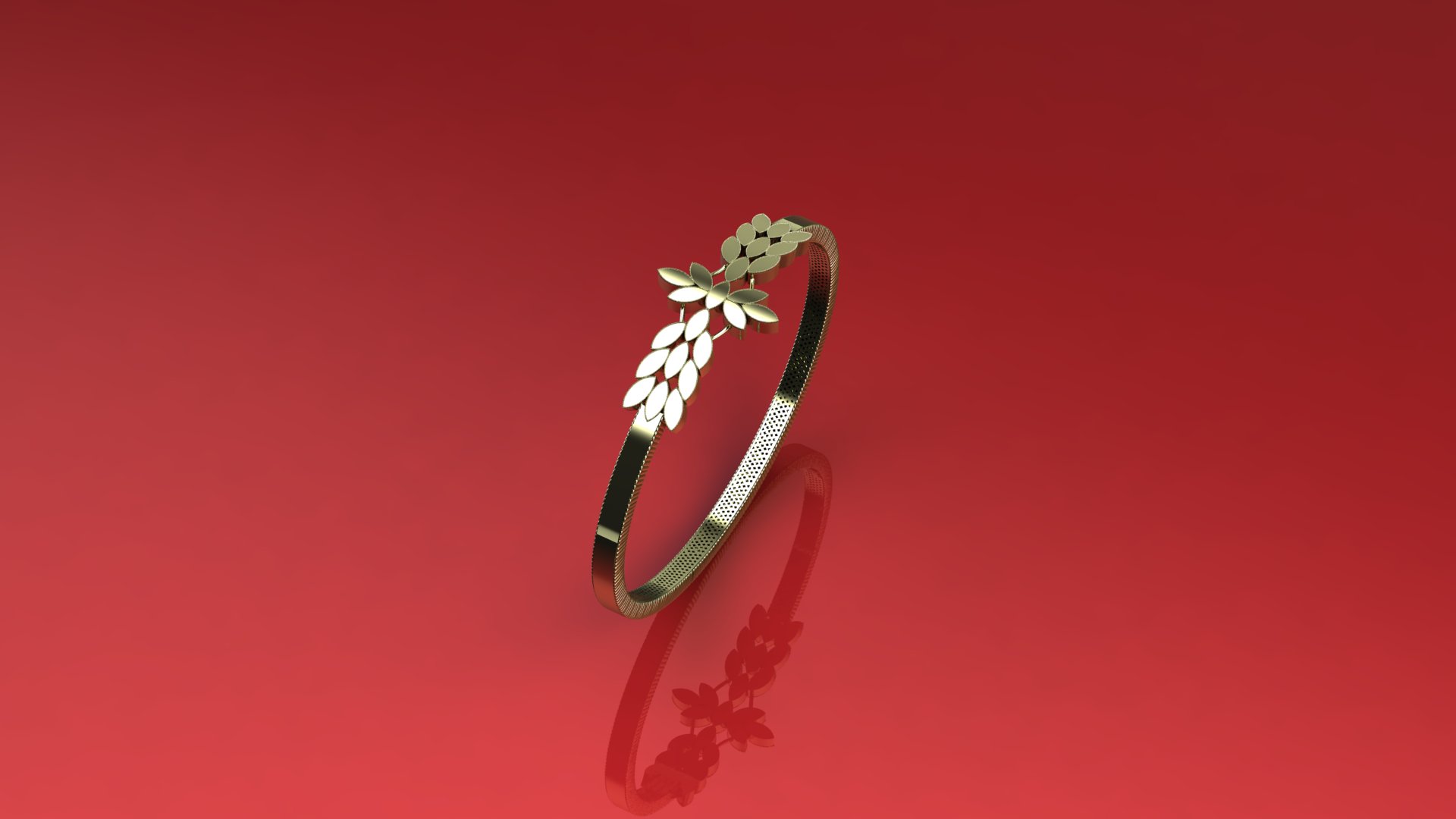 Elegant Abstract Gold Bracelet Design — view 6
