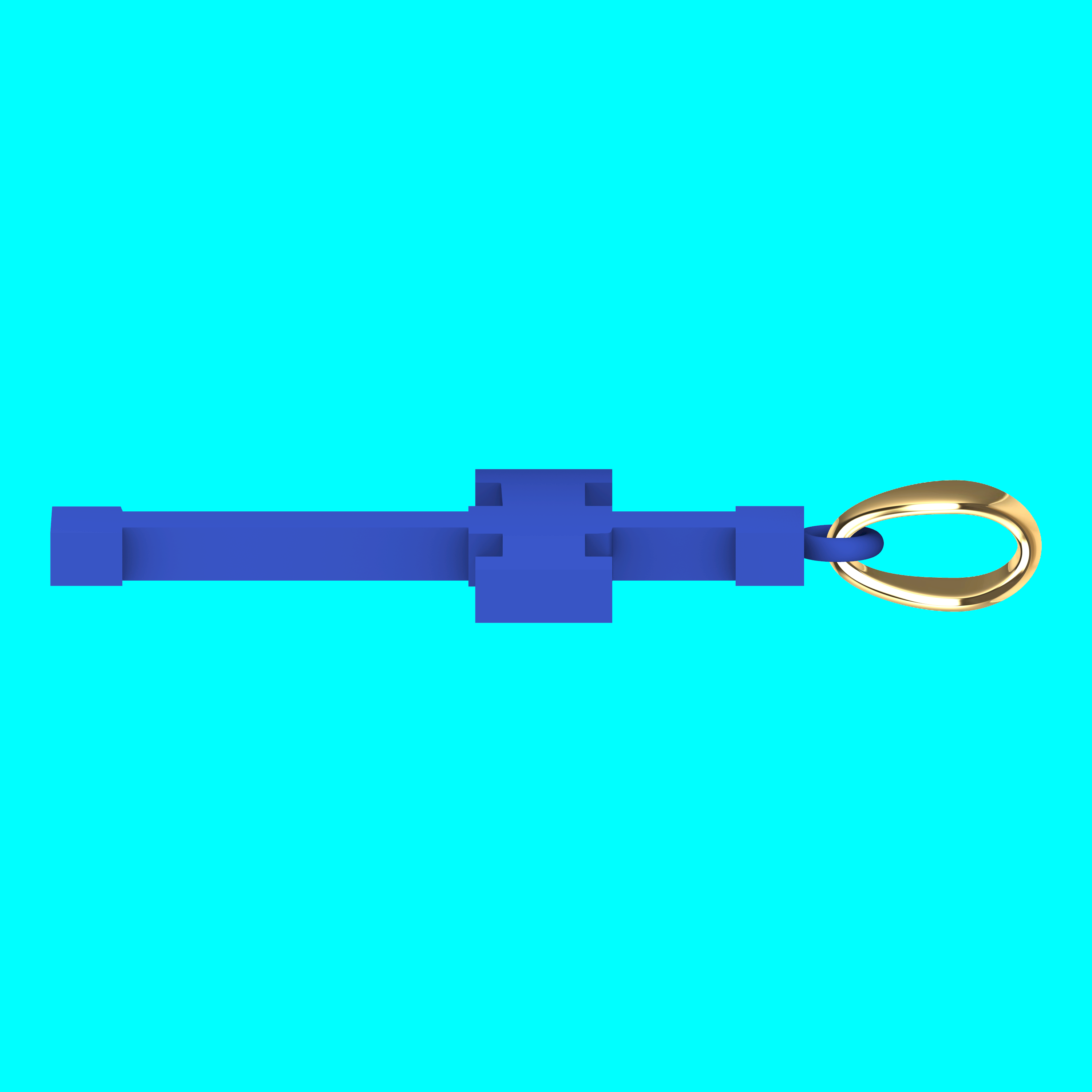 Cross Pendant with Bar Ends and Stepped Center — view 4
