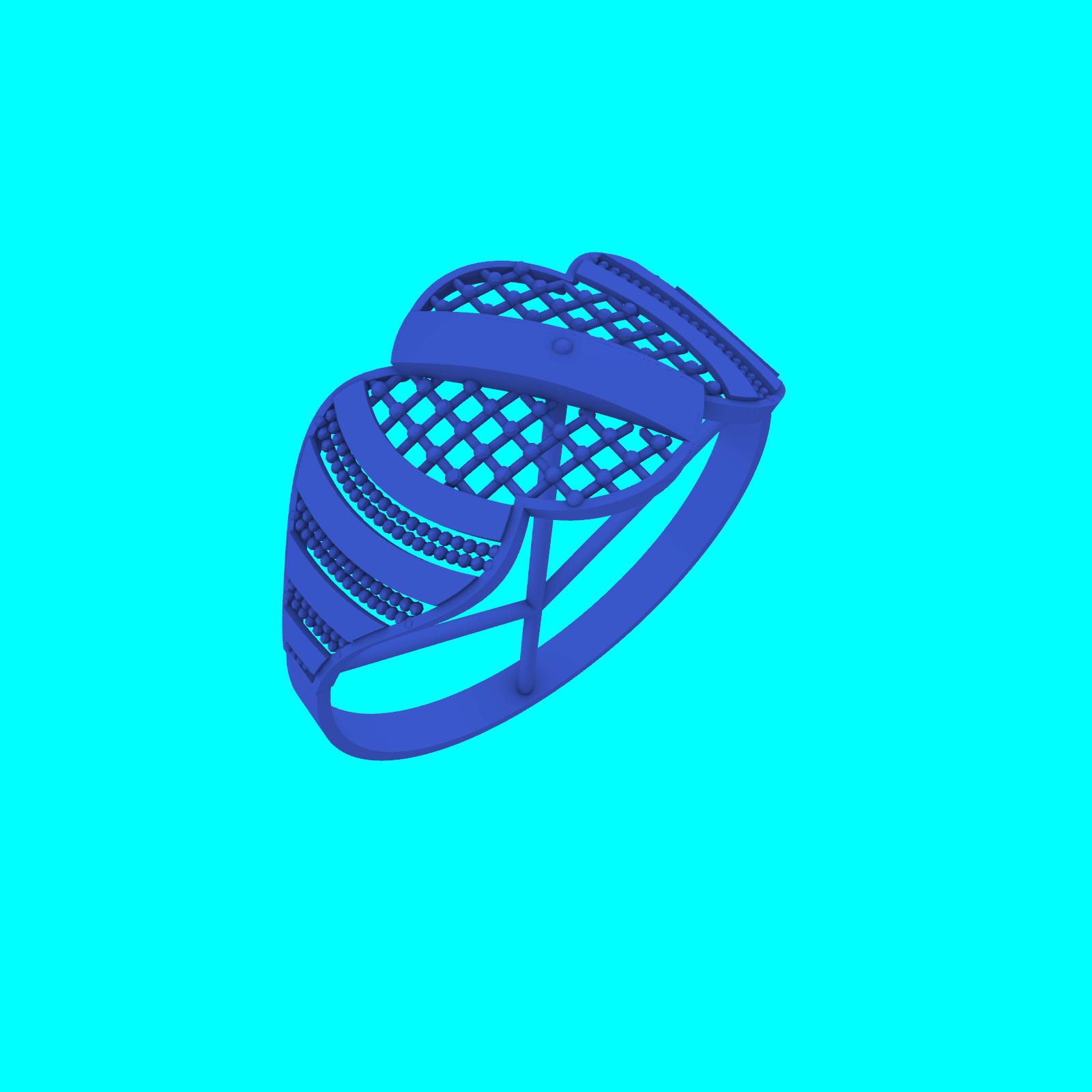 Wide Spiral Lattice Bypass Ring