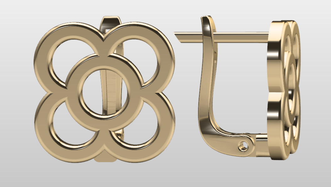 Openwork Lever-Back Earrings Pair — view 3