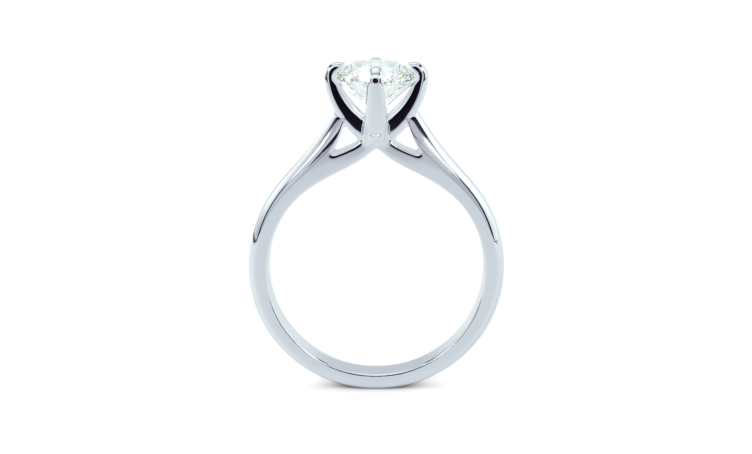 gold engagement ring 1Ct diamond — view 6