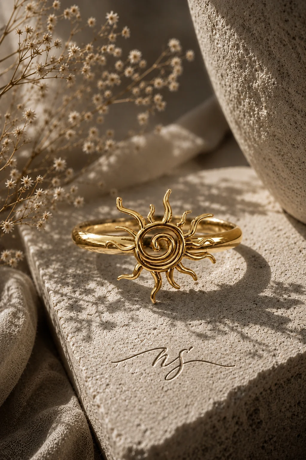 Modern Solar Spiral Ring STL 3D Model — view 3