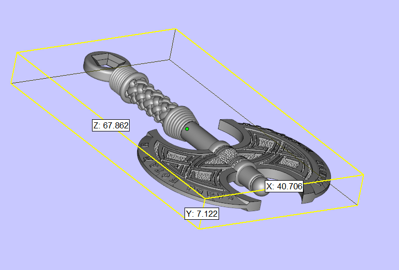 Ornate Viking Double-Bladed Axe Pendant — view 6