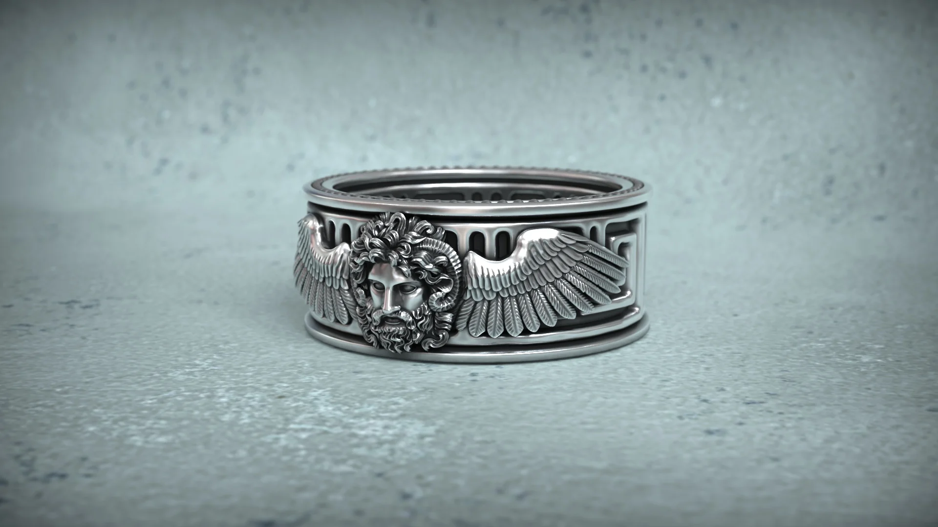 Jupiter Head Eagle Wings Ring — view 8