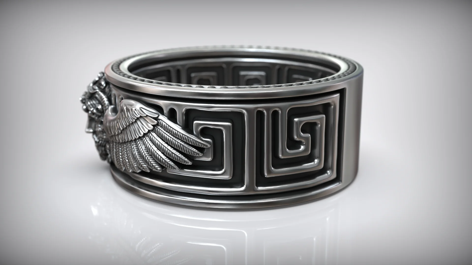 Jupiter Head Eagle Wings Ring — view 4