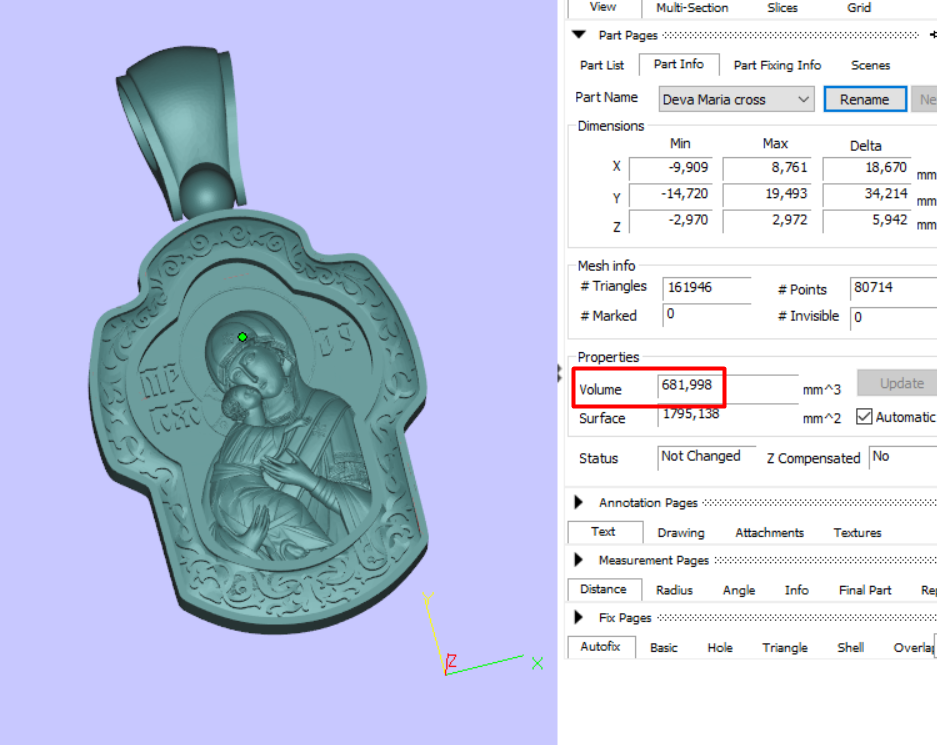 Orthodox Icon Pendant with Theotokos Relief and Scrollwork — view 6