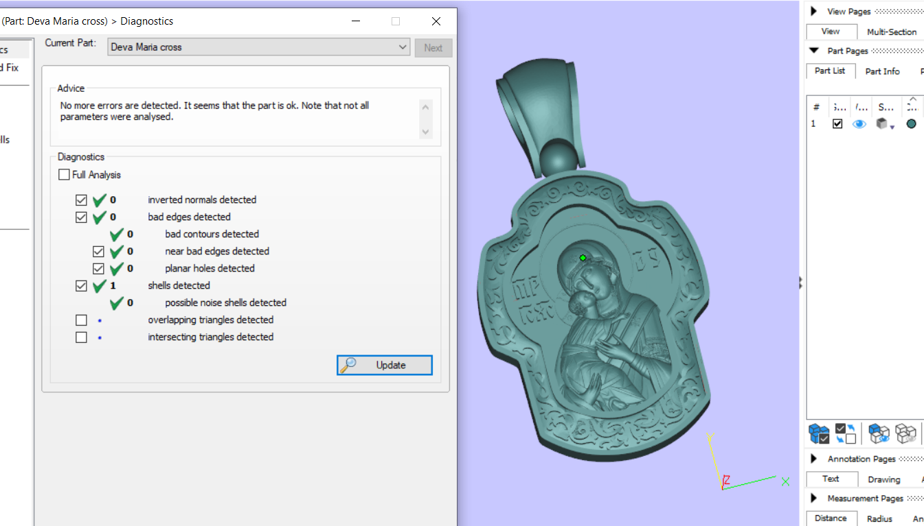 Orthodox Icon Pendant with Theotokos Relief and Scrollwork — view 4