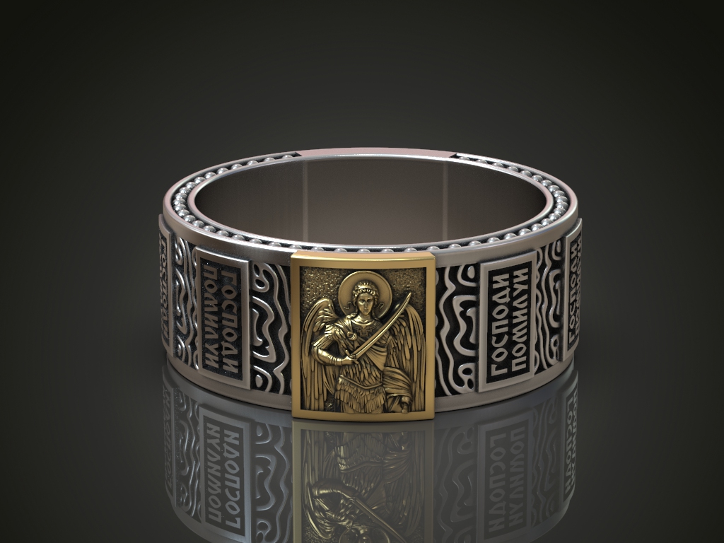 Orthodox Iconography Wide Band Rings Set — view 6