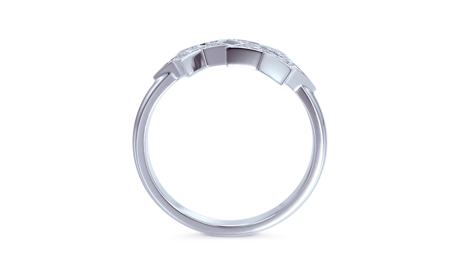 stars gold ring with diamonds — view 6