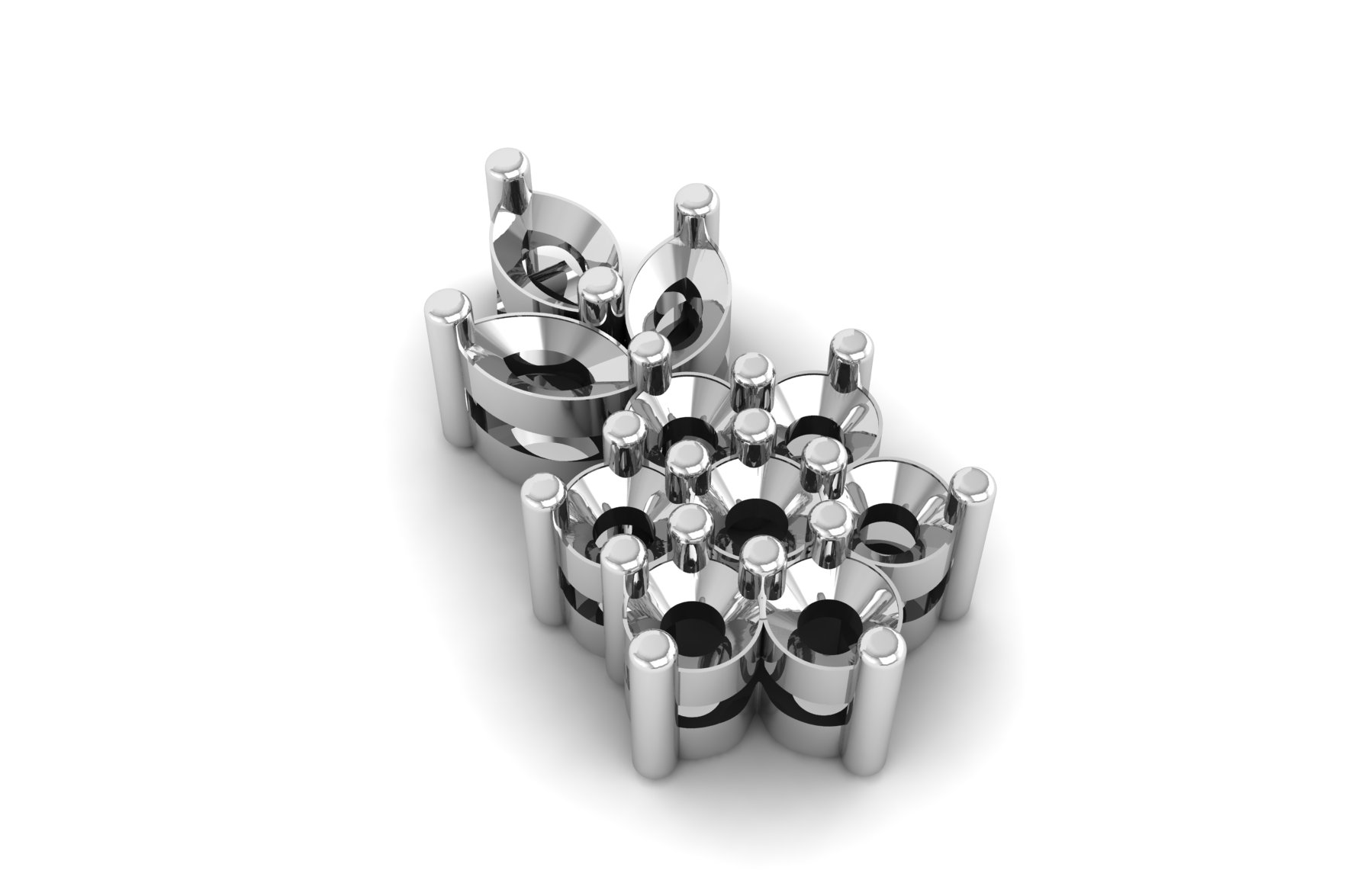 Leaf Diamond Pendant Free 3D Print model 071 — view 4