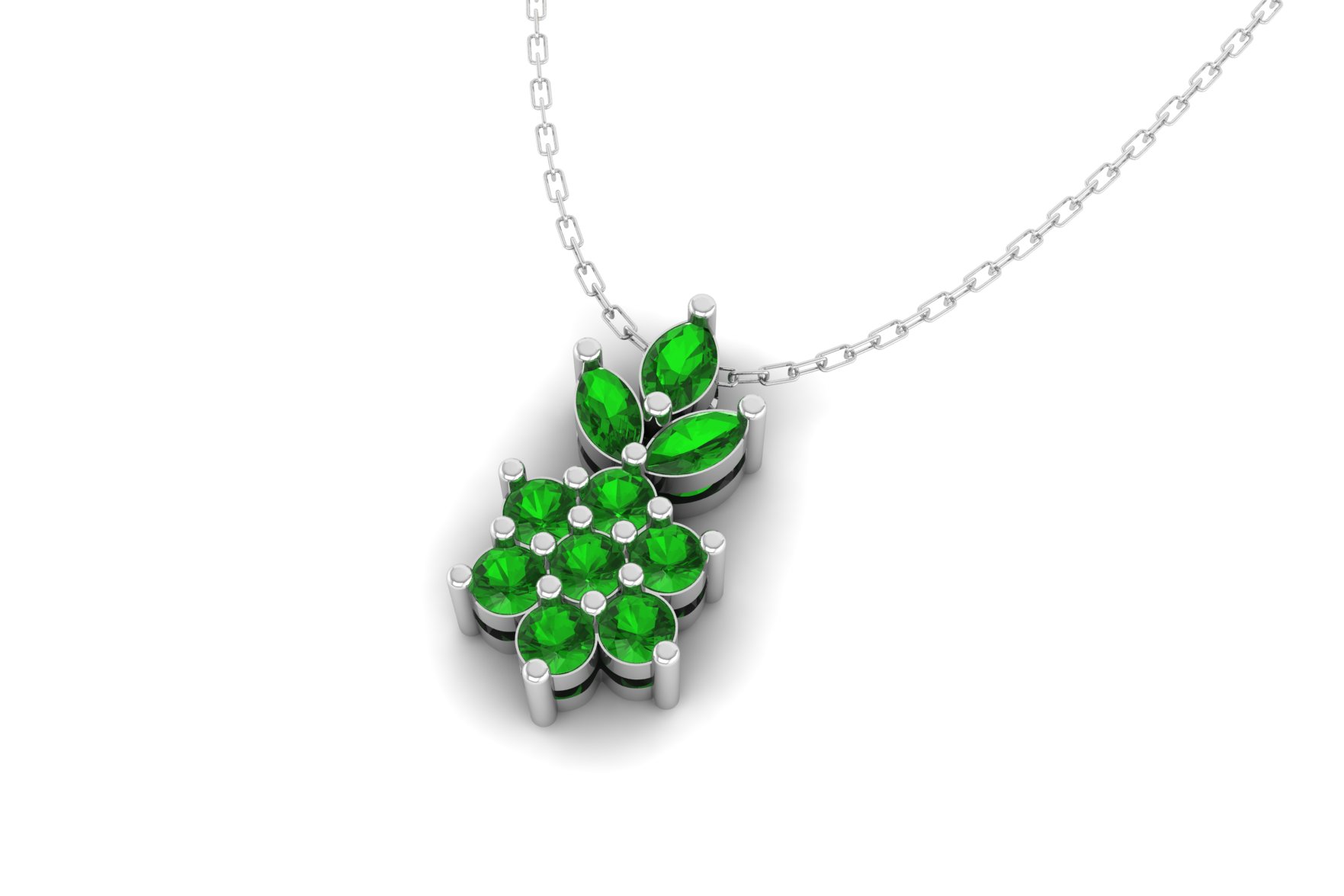 Leaf Diamond Pendant Free 3D Print model 071