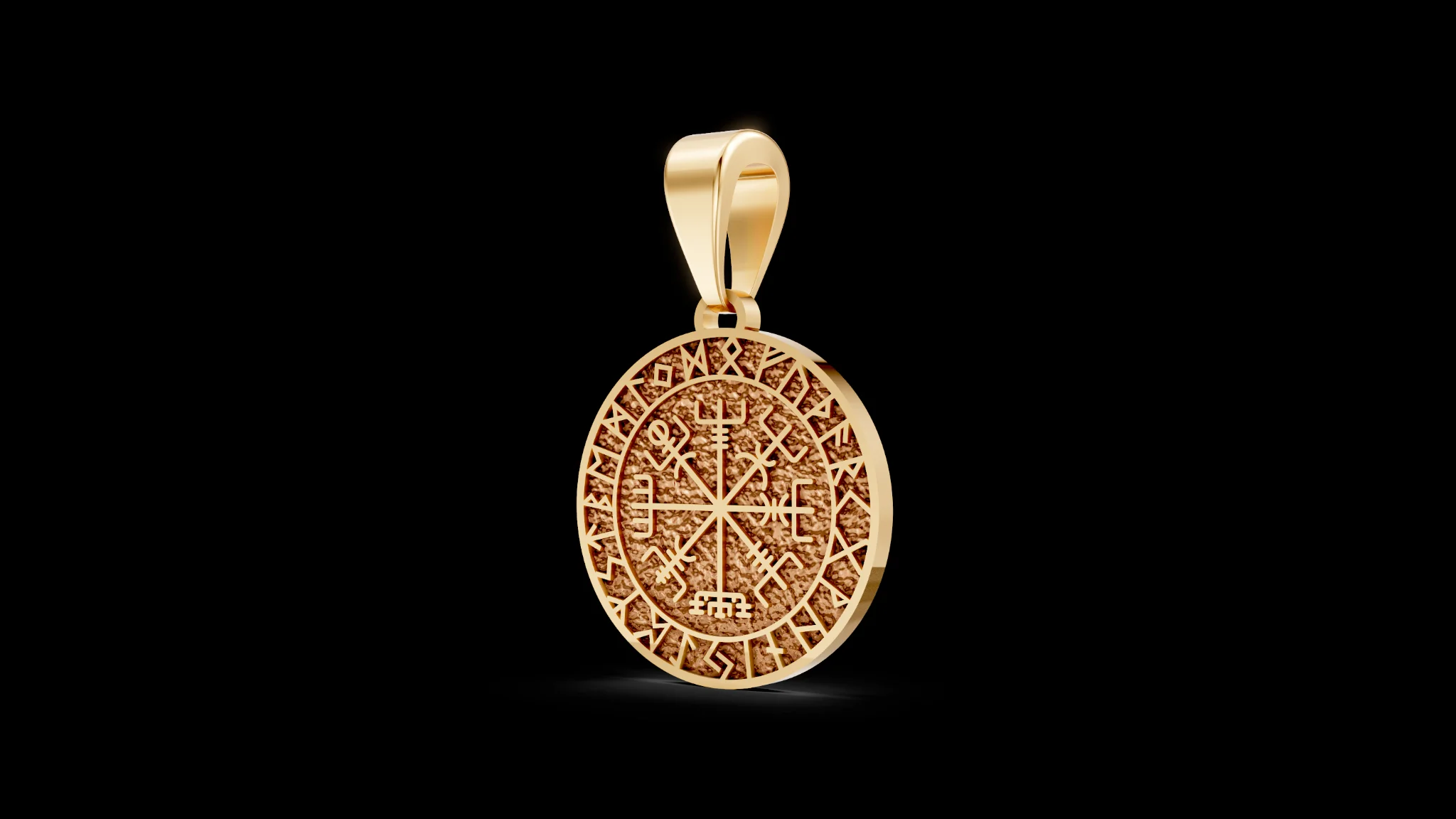 Round Celtic Pendant with Runes — view 7