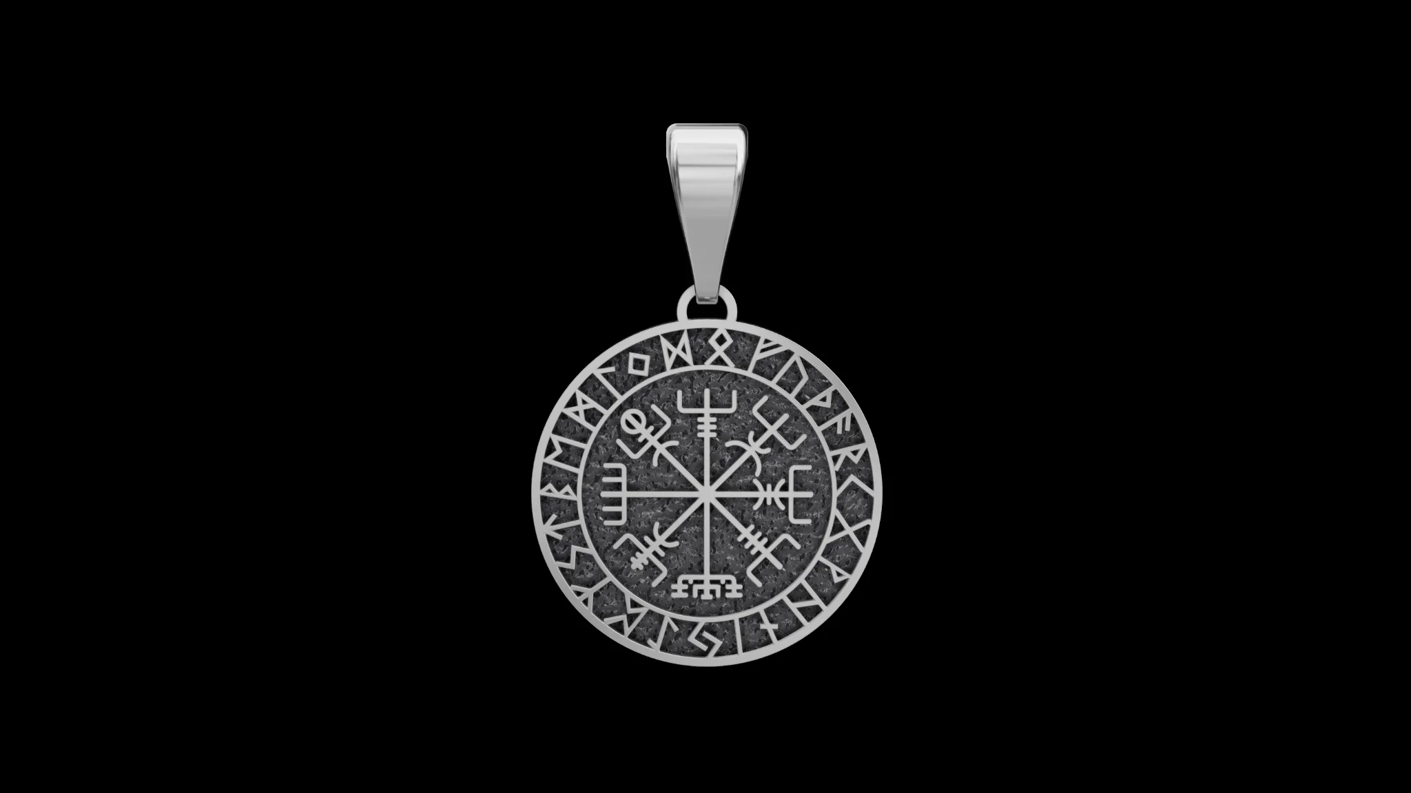 Round Celtic Pendant with Runes
