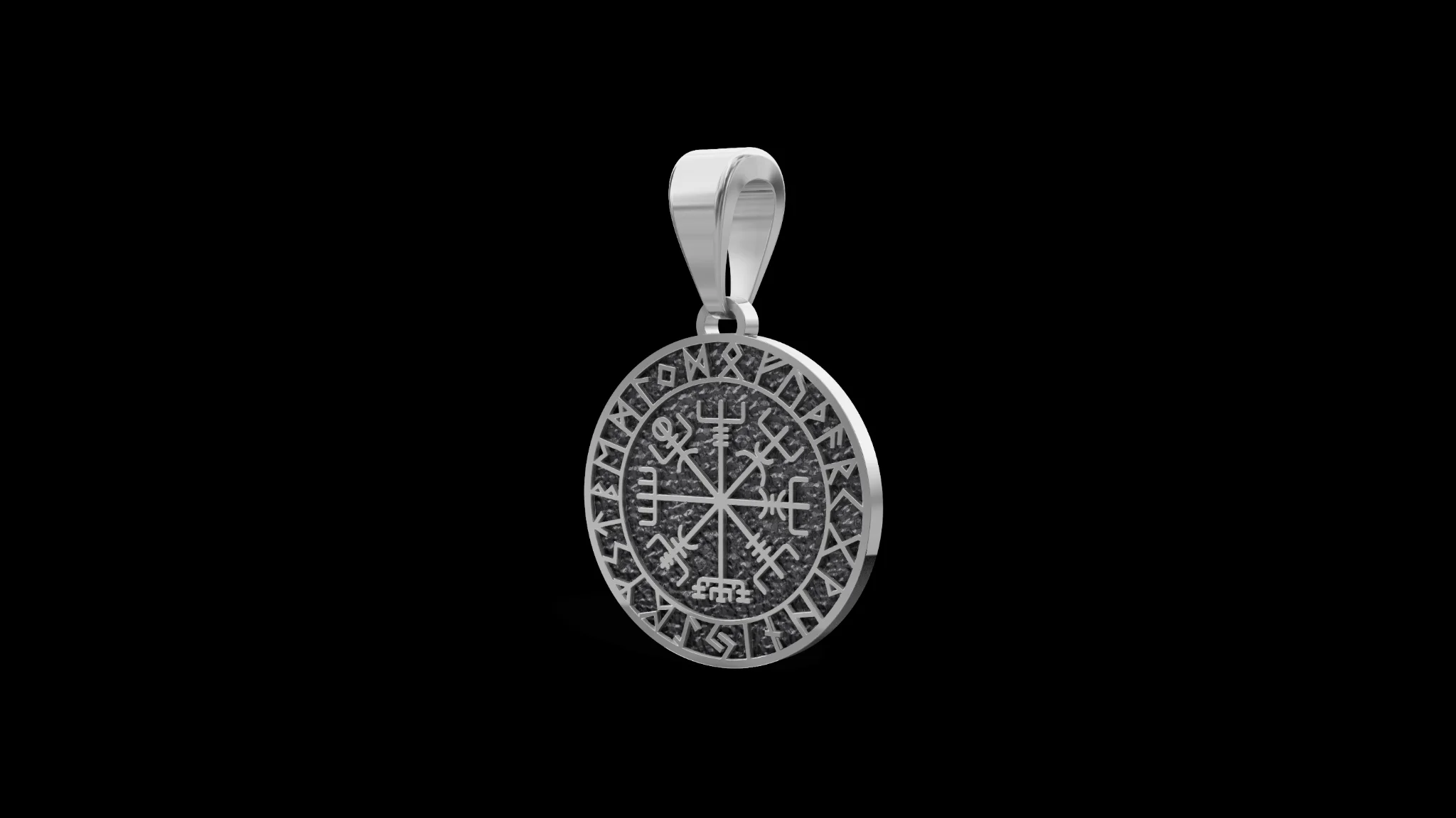 Round Celtic Pendant with Runes — view 2