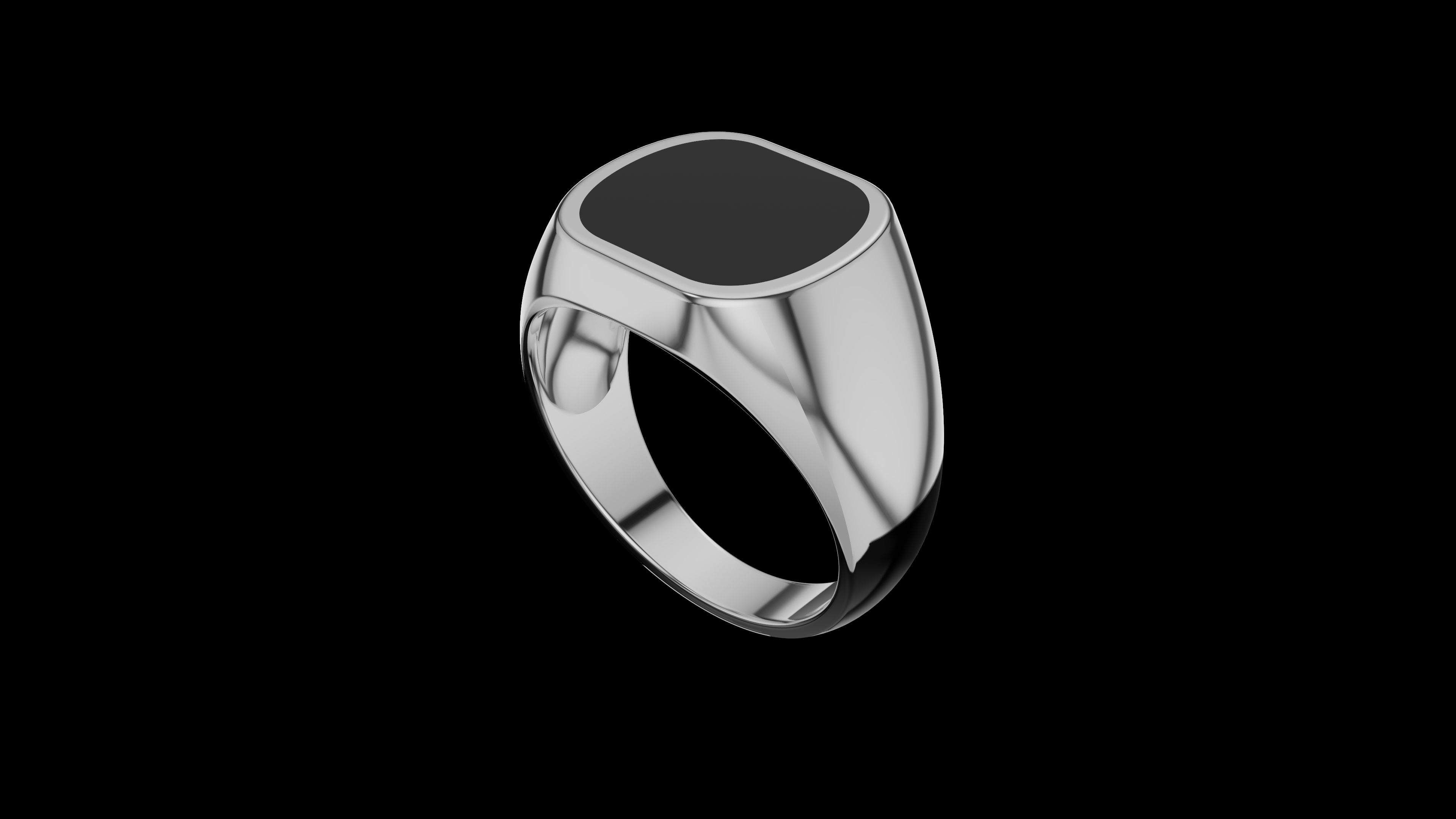 Man Signet Ring with Cabochon — view 8