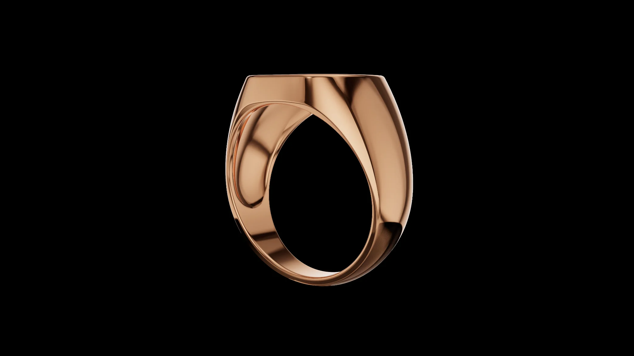 Man Signet Ring with Cabochon — view 5
