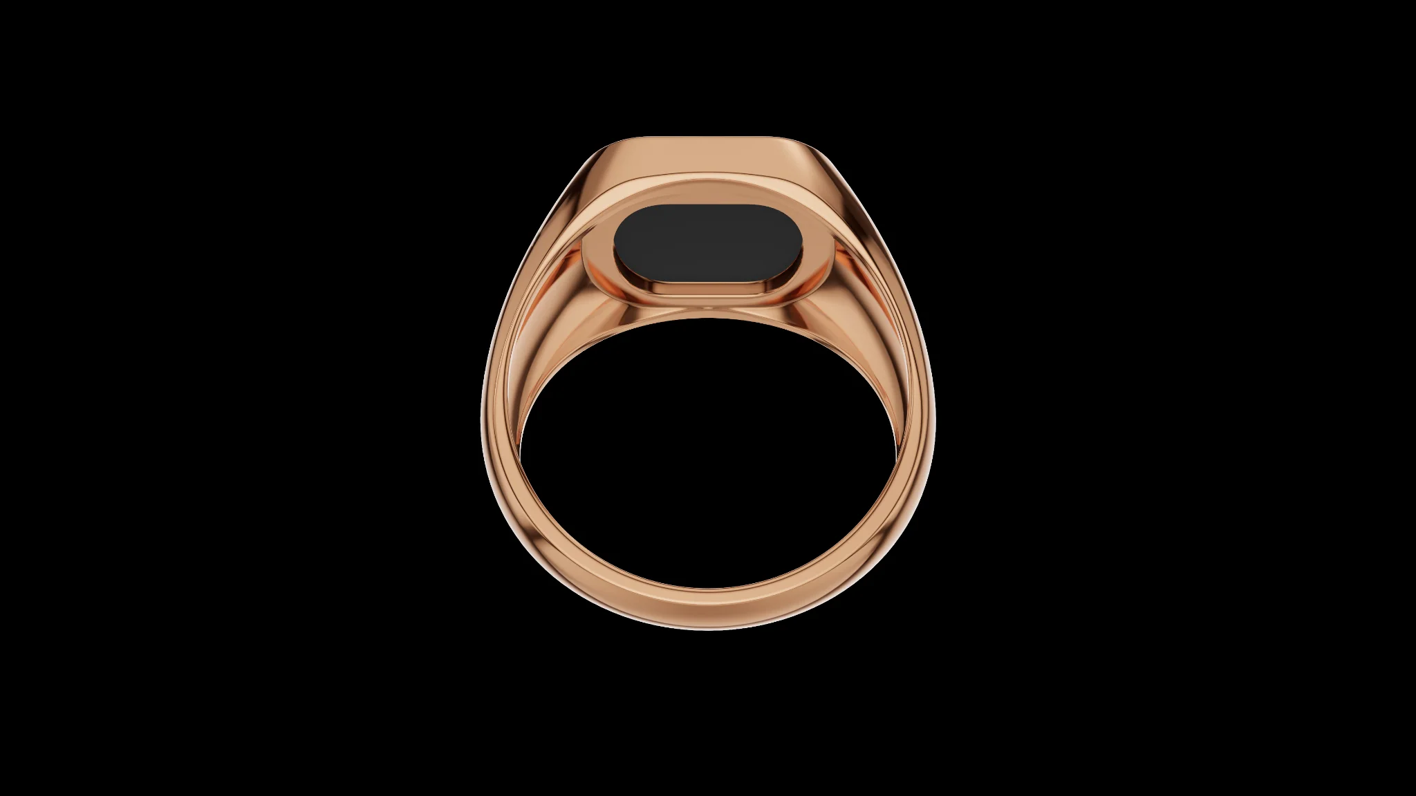 Man Signet Ring with Cabochon — view 3