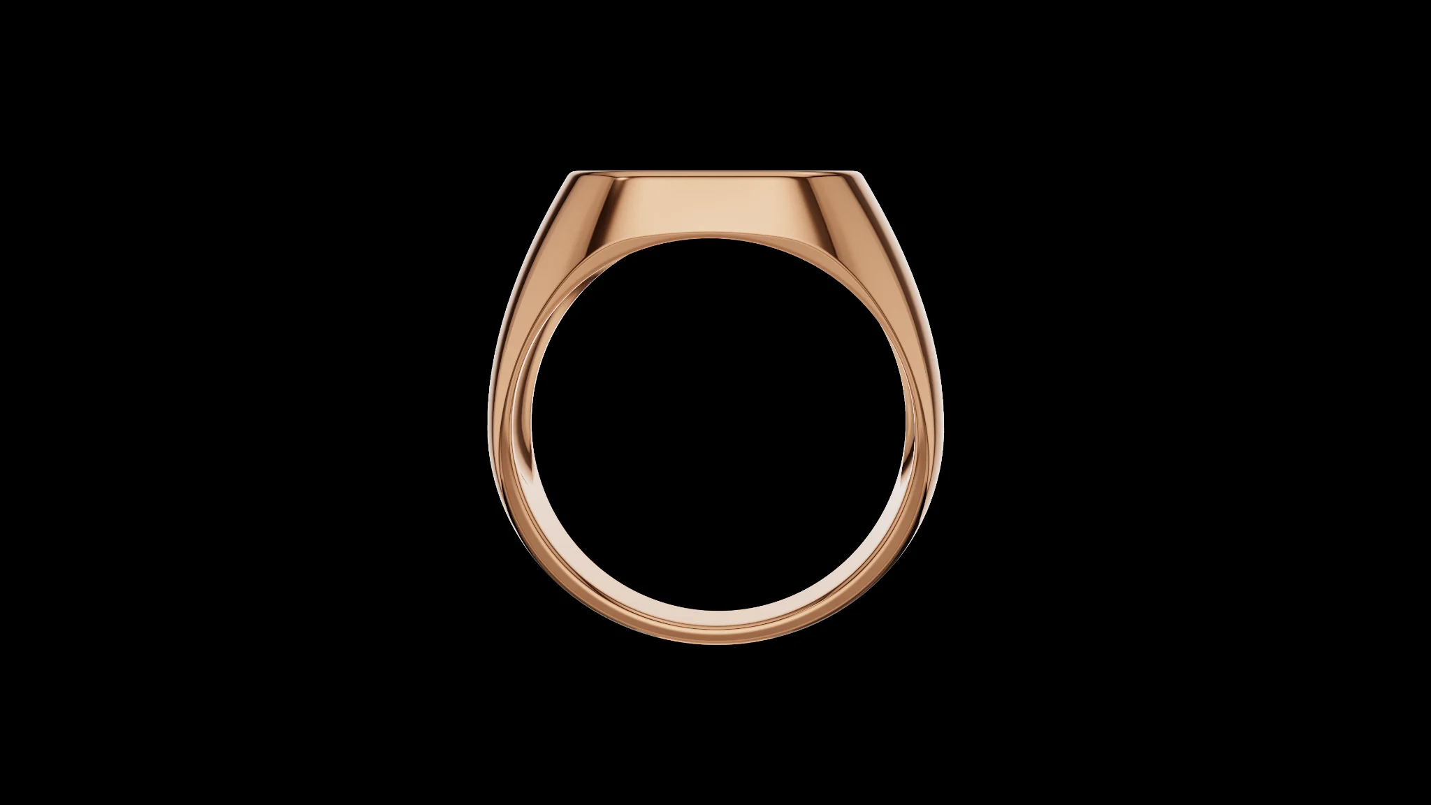 Man Signet Ring with Cabochon — view 4