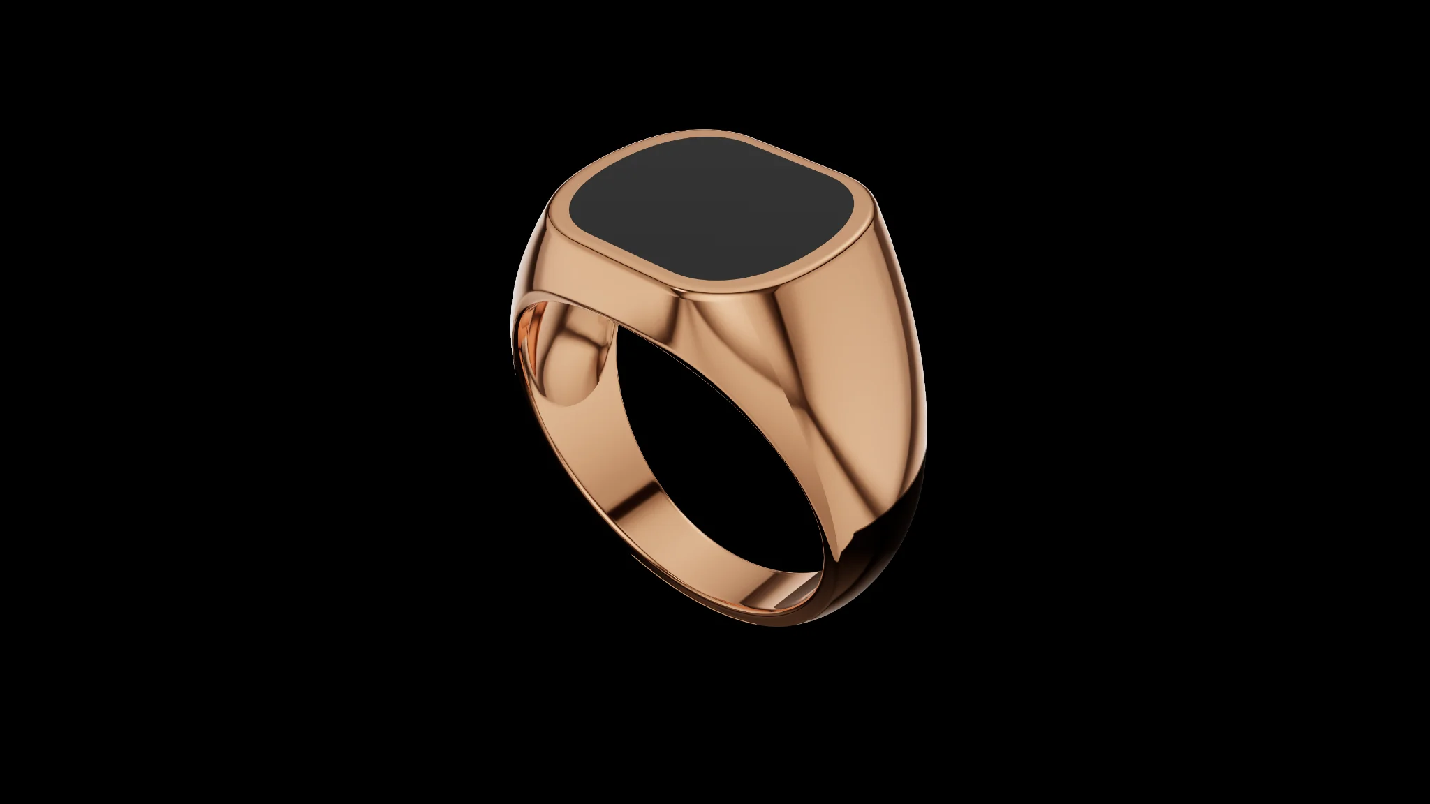 Man Signet Ring with Cabochon — view 2