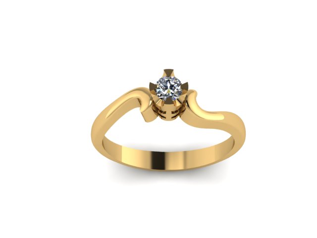 Promise Ring and Wedding ring 15 pointer Diamond — view 4