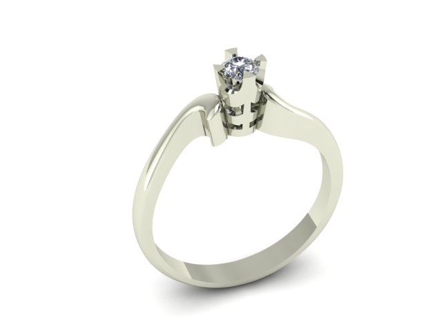 Promise Ring and Wedding ring 15 pointer Diamond — view 8