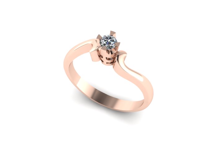 Promise Ring and Wedding ring 15 pointer Diamond — view 3