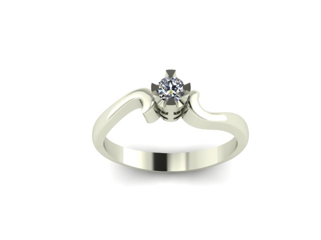 Promise Ring and Wedding ring 15 pointer Diamond — view 5