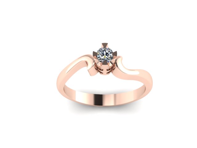 Promise Ring and Wedding ring 15 pointer Diamond — view 6