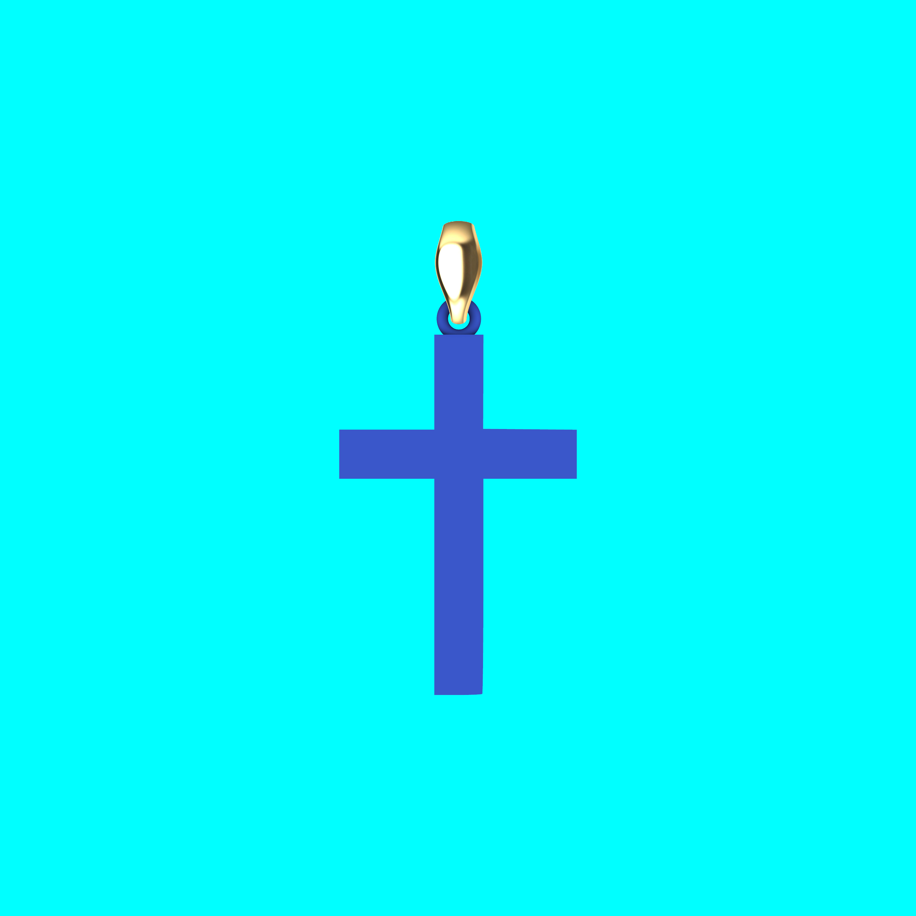 Straight Bar Cross Pendant — view 5