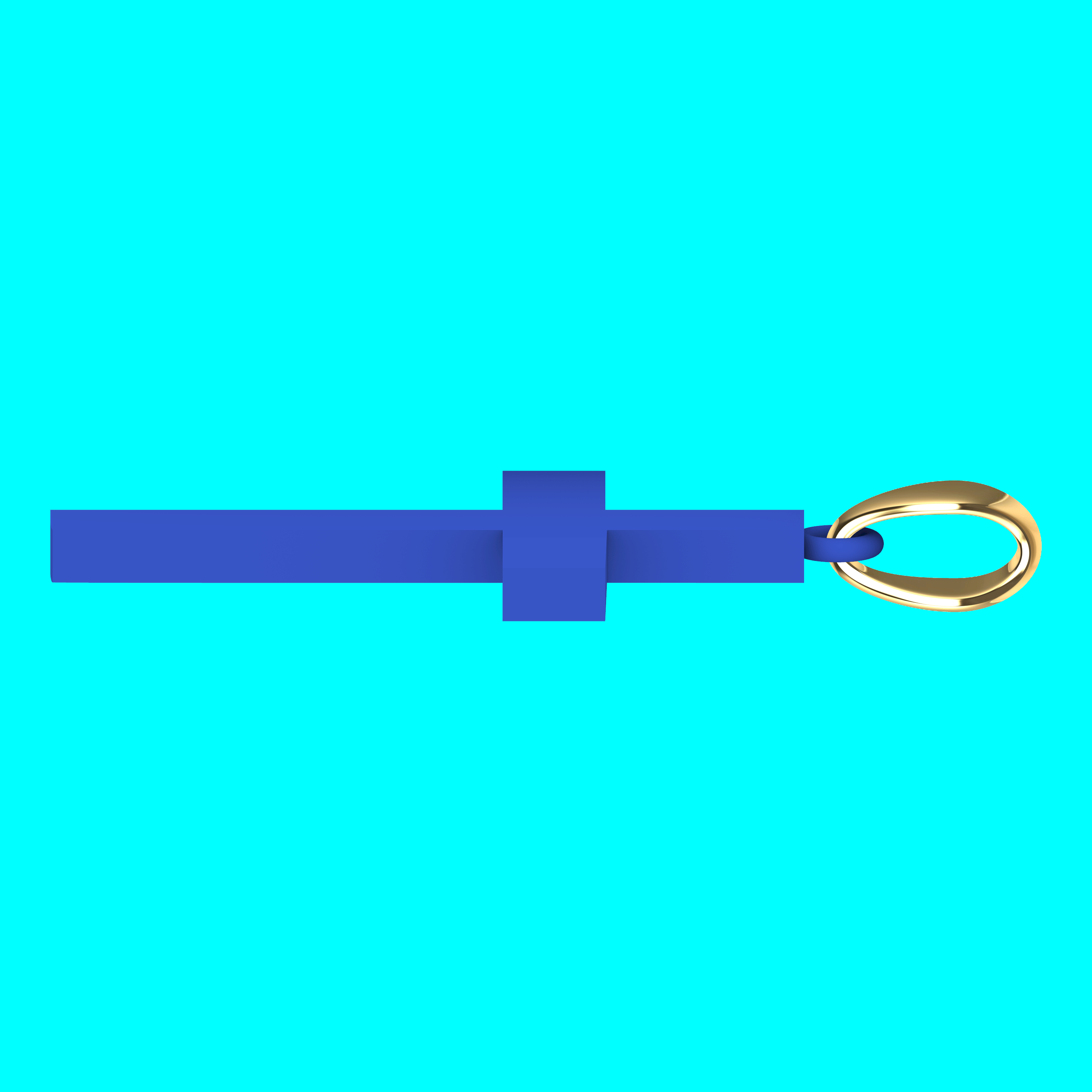 Straight Bar Cross Pendant — view 4