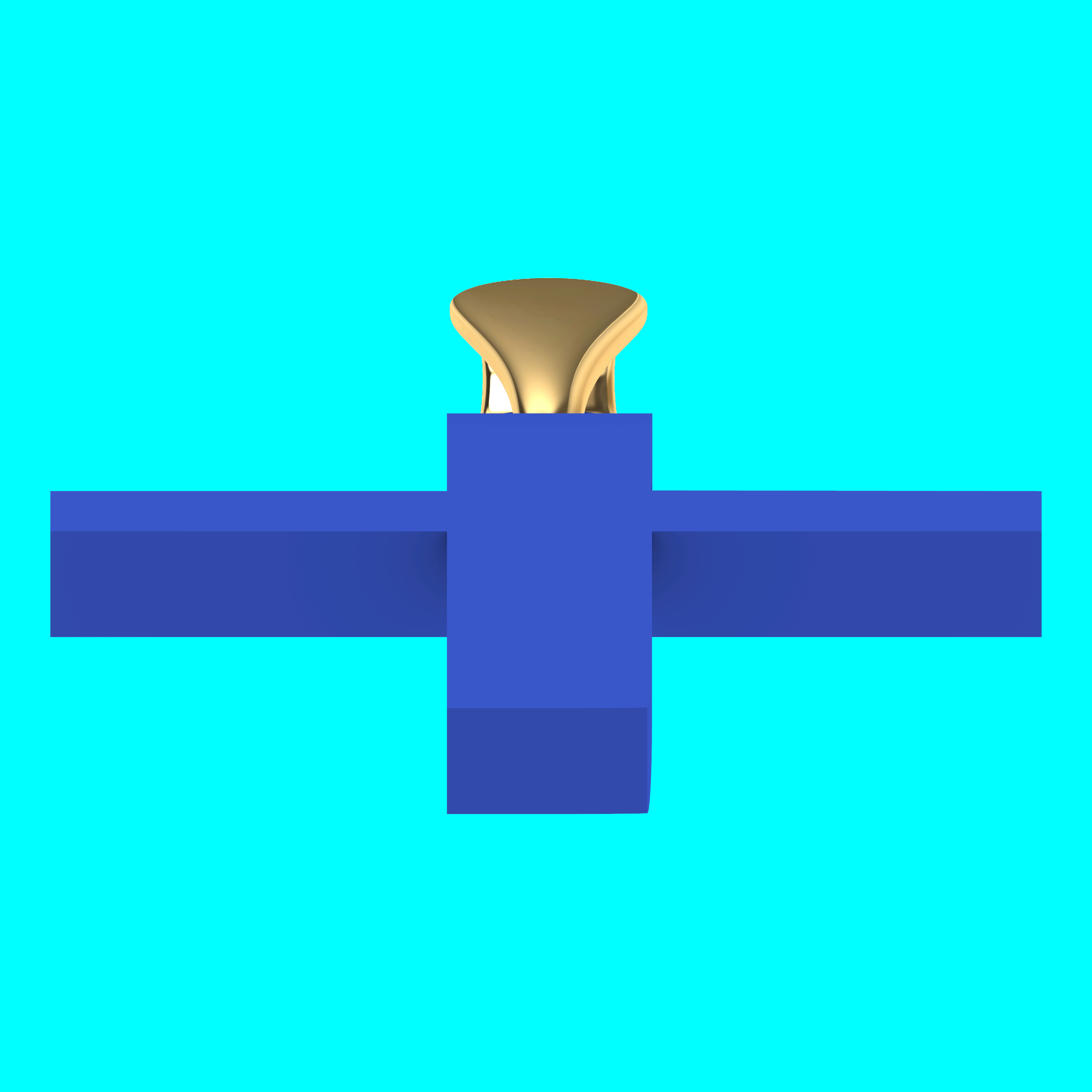 Straight Bar Cross Pendant — view 3