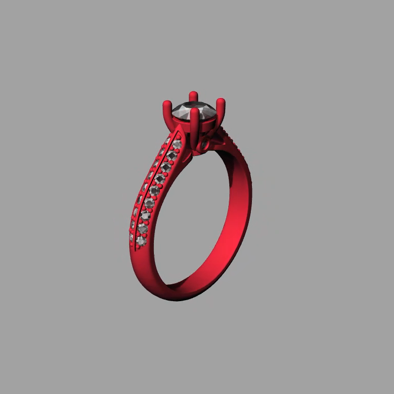 Four-Prong Cathedral Shoulder Ring — view 5