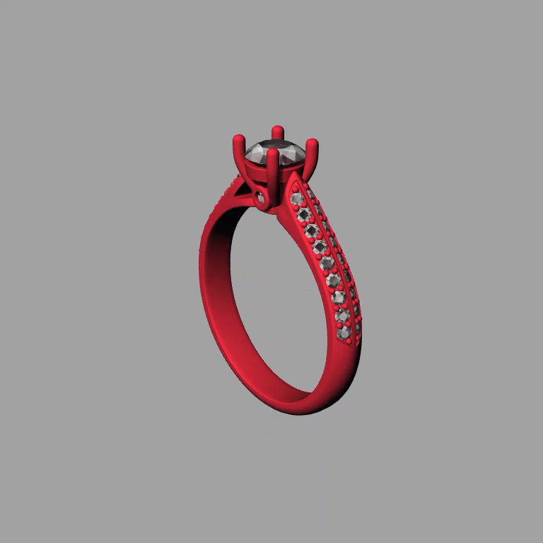 Four-Prong Cathedral Shoulder Ring — view 4