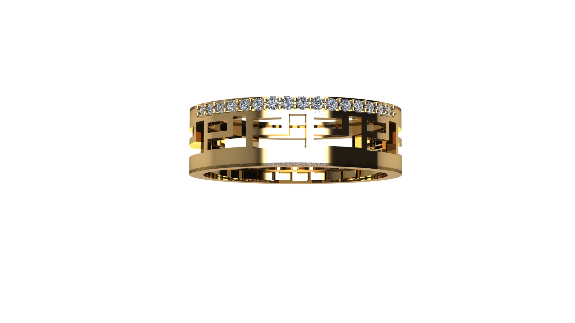 Unisex Modern Band Ring Model — view 4