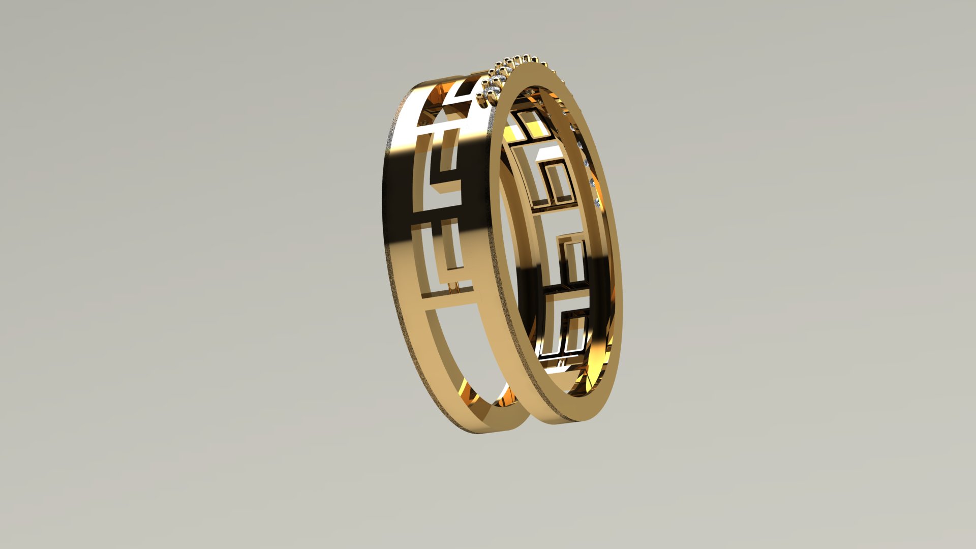 Unisex Modern Band Ring Model — view 7