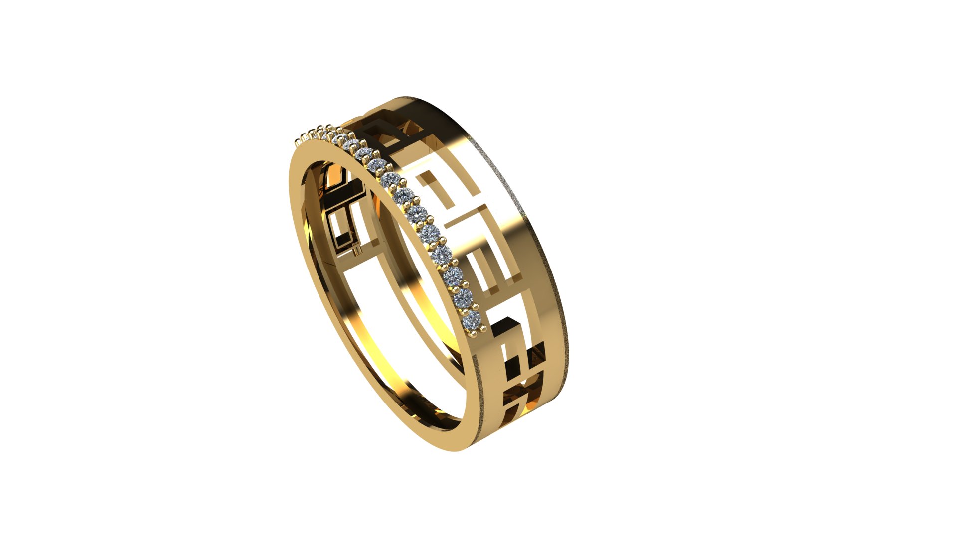 Unisex Modern Band Ring Model — view 8