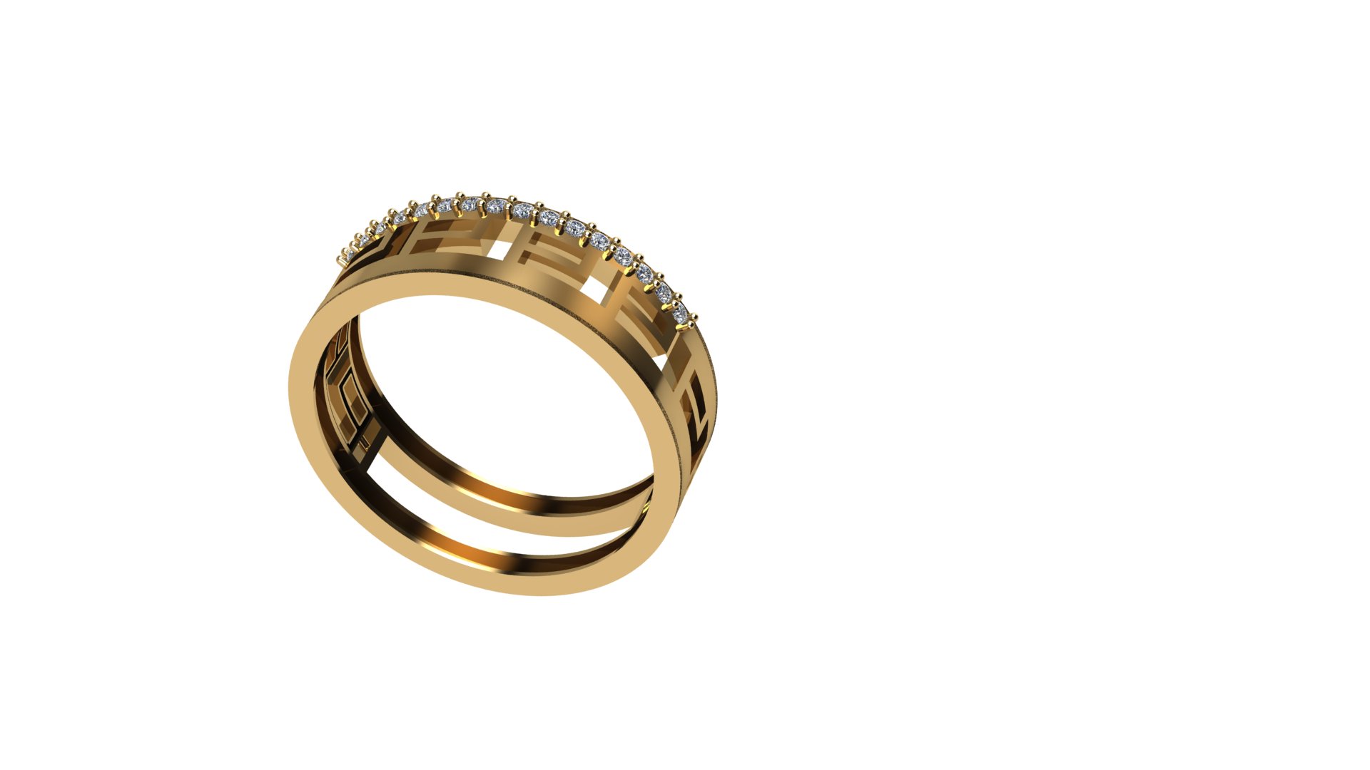 Unisex Modern Band Ring Model — view 5