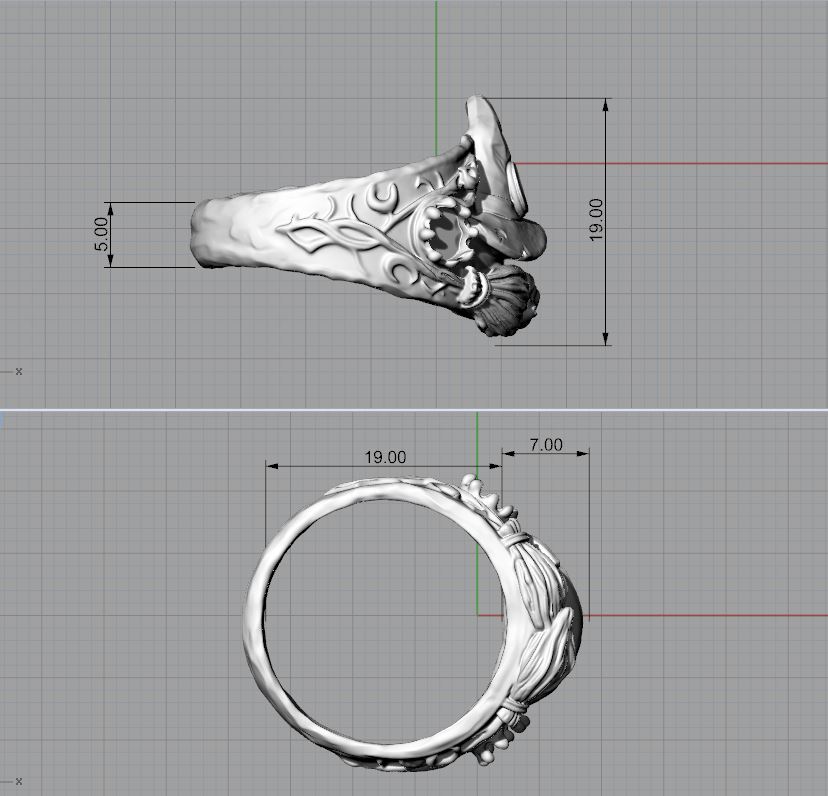 Witch Hat and Broomstick Ring with Gemstones — view 7