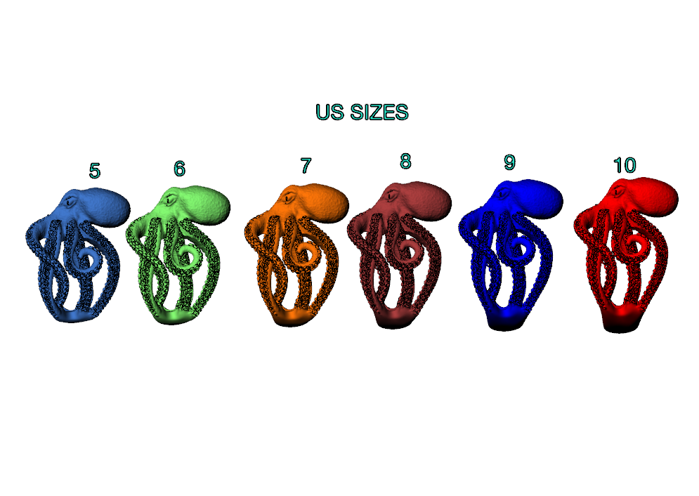 Octopus Tentacle Shank Ring — view 8